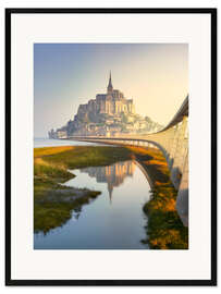 Impression artistique encadrée Le Mont-Saint-Michel se réveille