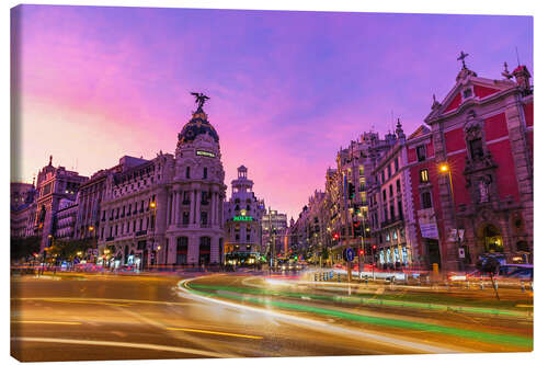 Leinwandbild Rush hour im Stadtzentrum von Madrid