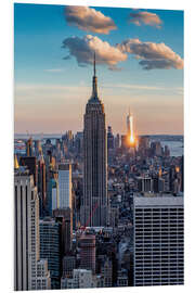 Foam board print Empire State Building in the sunset