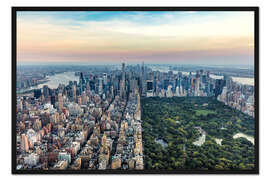 Gerahmter Kunstdruck Blick auf den Central Park, New York