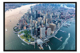 Gerahmter Kunstdruck Manhattan von oben