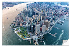 Naklejka na ścianę Manhattan from above