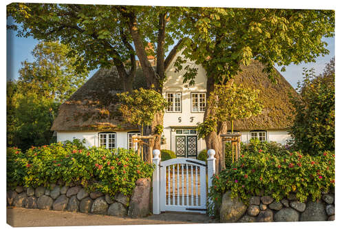 Lienzo Histórica casa del capitán en Keitum en Sylt