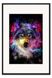 Gerahmter Kunstdruck Wolf