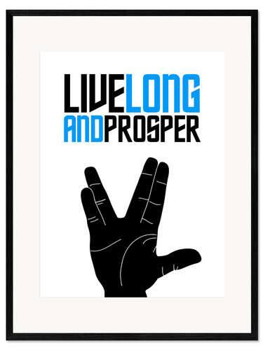 Impression artistique encadrée Live long and prosper