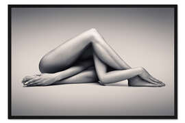 Gerahmter Kunstdruck Yoga-Akt