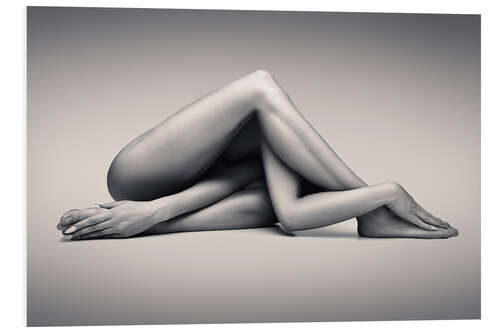 Foam board print Nude yoga