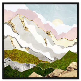 Gerahmter Kunstdruck Frühlingsberg