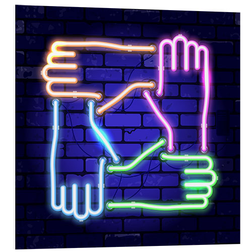 PVC-taulu Teamwork - neon sign