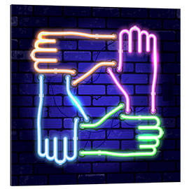 Gallery print Teamwork - neon sign