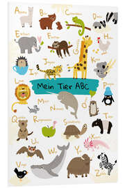 Quadro em PVC My animal ABC