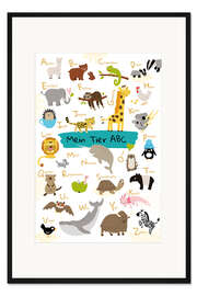 Gerahmter Kunstdruck Mein Tier-ABC