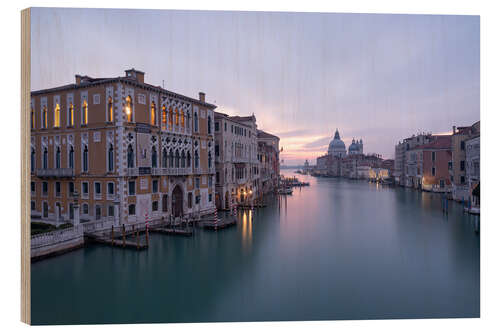 Print på træ Santa Maria della Salute at sunrise, Venice