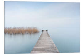 Tableau en aluminium Matin calme au lac de Garde, Italie