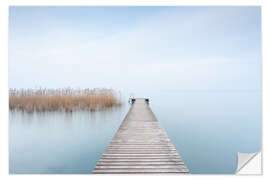 Selvklæbende plakat Quiet morning at Garda Lake, Italy