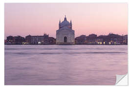 Selvklebende plakat Il Redentore in the sunset, Venice