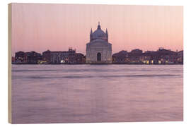 Holzbild Il Redentore im Sonnenuntergang, Venedig