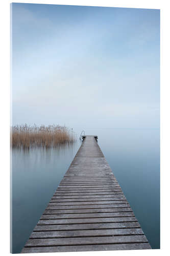 Acrylic print Quiet blue on Lake Garda