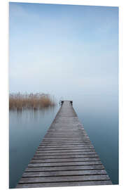 Foam board print Quiet blue on Lake Garda