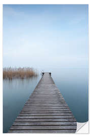 Självhäftande poster Quiet blue on Lake Garda