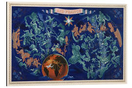 Aluminium print Celestial chart of the Constellations - Vintage Travel Collection