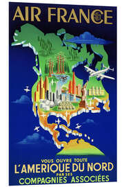 Foam board print Air France North America Travel