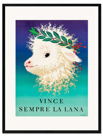 Stampa artistica con cornice La lana vince sempre