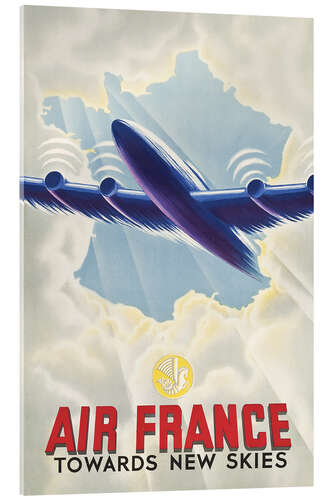 Stampa su vetro acrilico Air France - Towards New Skies