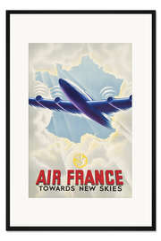 Gerahmter Kunstdruck Air France - Towards New Skies