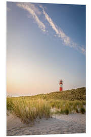 Foam board print Sunrise at the List-Ost lighthouse on Sylt