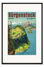 Gerahmter Kunstdruck Bürgenstock bei Luzern