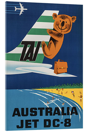 Tableau en verre acrylique Australia Jet DC-8