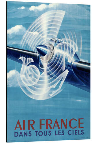 Tableau en aluminium Dans tous les ciels, Air France