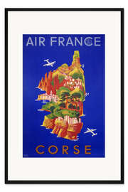 Gerahmter Kunstdruck Korsika via Air France