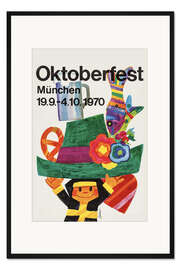 Gerahmter Kunstdruck Oktoberfest 1970