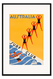 Gerahmter Kunstdruck Surf Club Australia