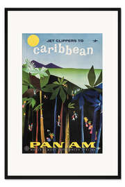Gerahmter Kunstdruck Karibik via Pan Am