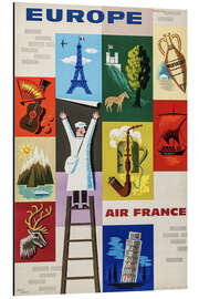 Tableau en aluminium L'Europe avec Air France