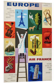 Foam board print Europe via Air France