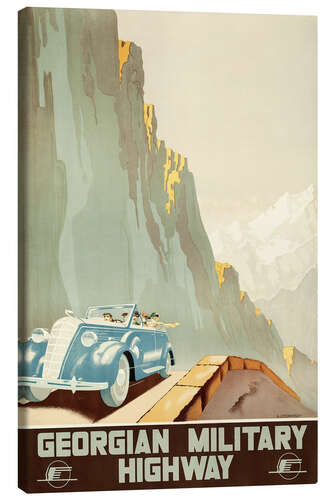 Leinwandbild Georgische Militärautobahn