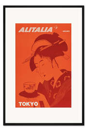 Gerahmter Kunstdruck Tokyo via Alitalia