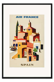 Gerahmter Kunstdruck Spanien via Air France