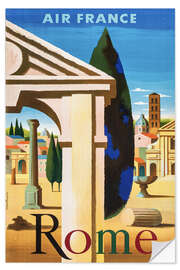 Muursticker Rome via Air France