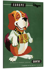 Magnettafel Europa via Qantas