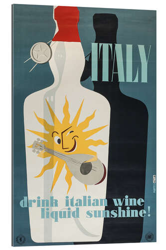 Tableau en plexi-alu Vin italien