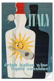 Selvklebende plakat Italian wine