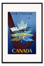 Gerahmter Kunstdruck Kanada via Air France