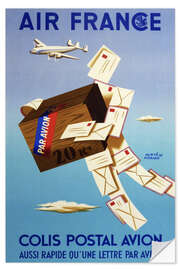 Sticker mural Colis postal avec Air France