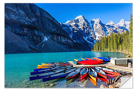 Sticker mural Canoés sur le lac Moraine, Canada