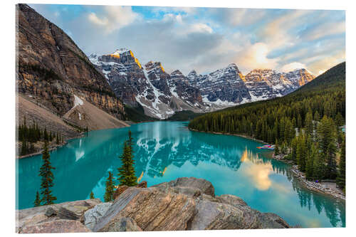 Acrylglasbild Moraine Lake in Alberta, Kanada